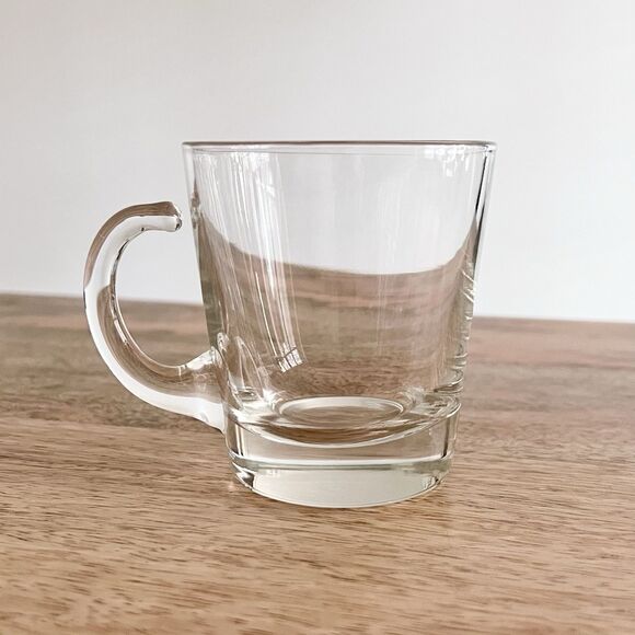 Hand Blown Clear Glass Coffee Espresso Punch Mugs Set of 8 Vintage 4oz, 3.25” H - Picture 4 of 7